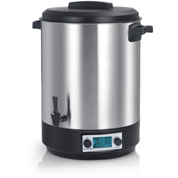 Stérilisateur de bocaux électrique cuve inox avec écran lcd robinet et minuteur 45l 2500w - Kitchen Chef