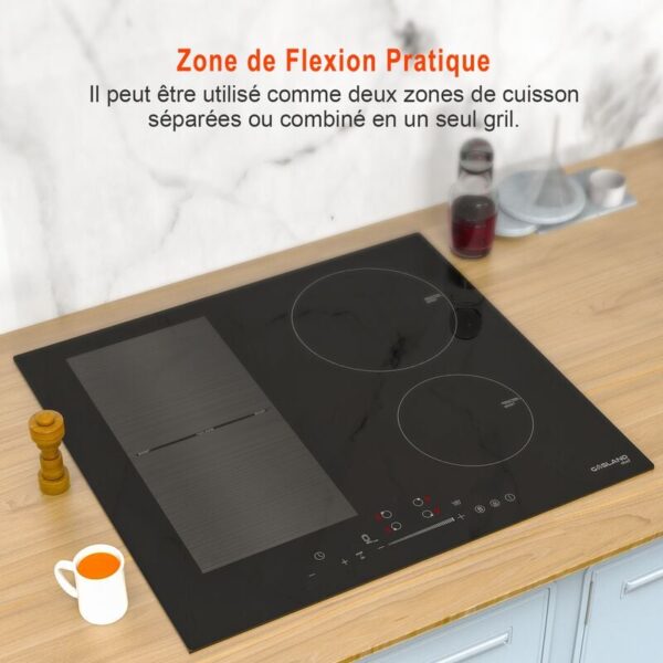 Plaque de Cuisson Encastrée à Induction 7000 W avec 4 Foyers, Plaque de Cuisson Flexinduction pour Barbecue, GASLAND Chef IH604BF - Image 2